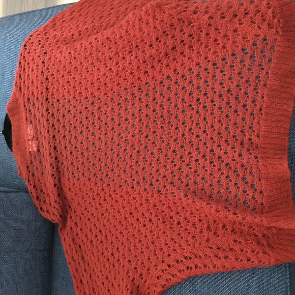 Xhilaration Pumpkin Orange Crochet Shrug Sweater  Size XL - Picture 8 of 10